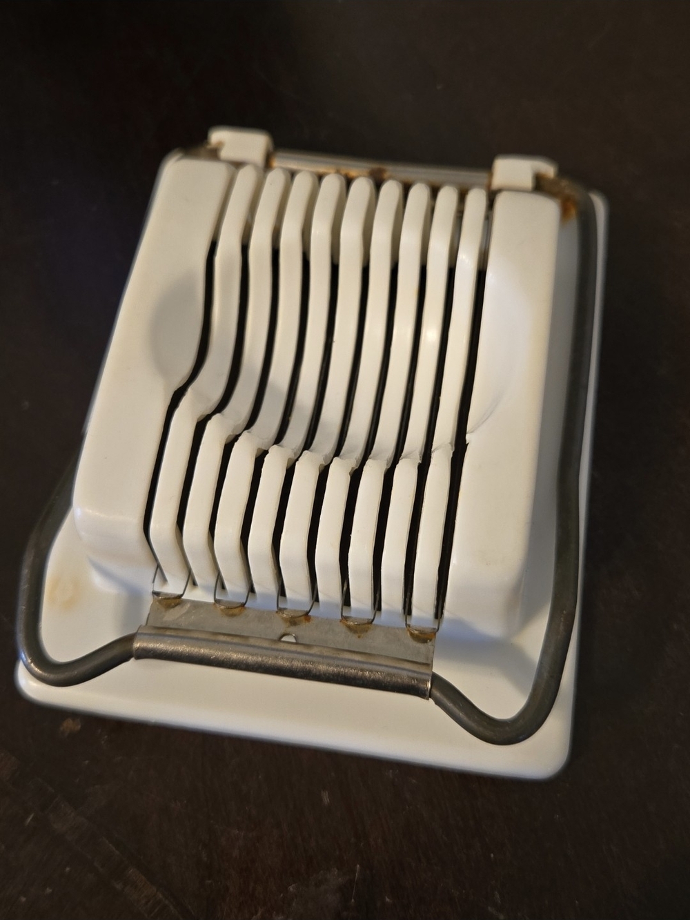 Vintage Acme Egg Slicer in White